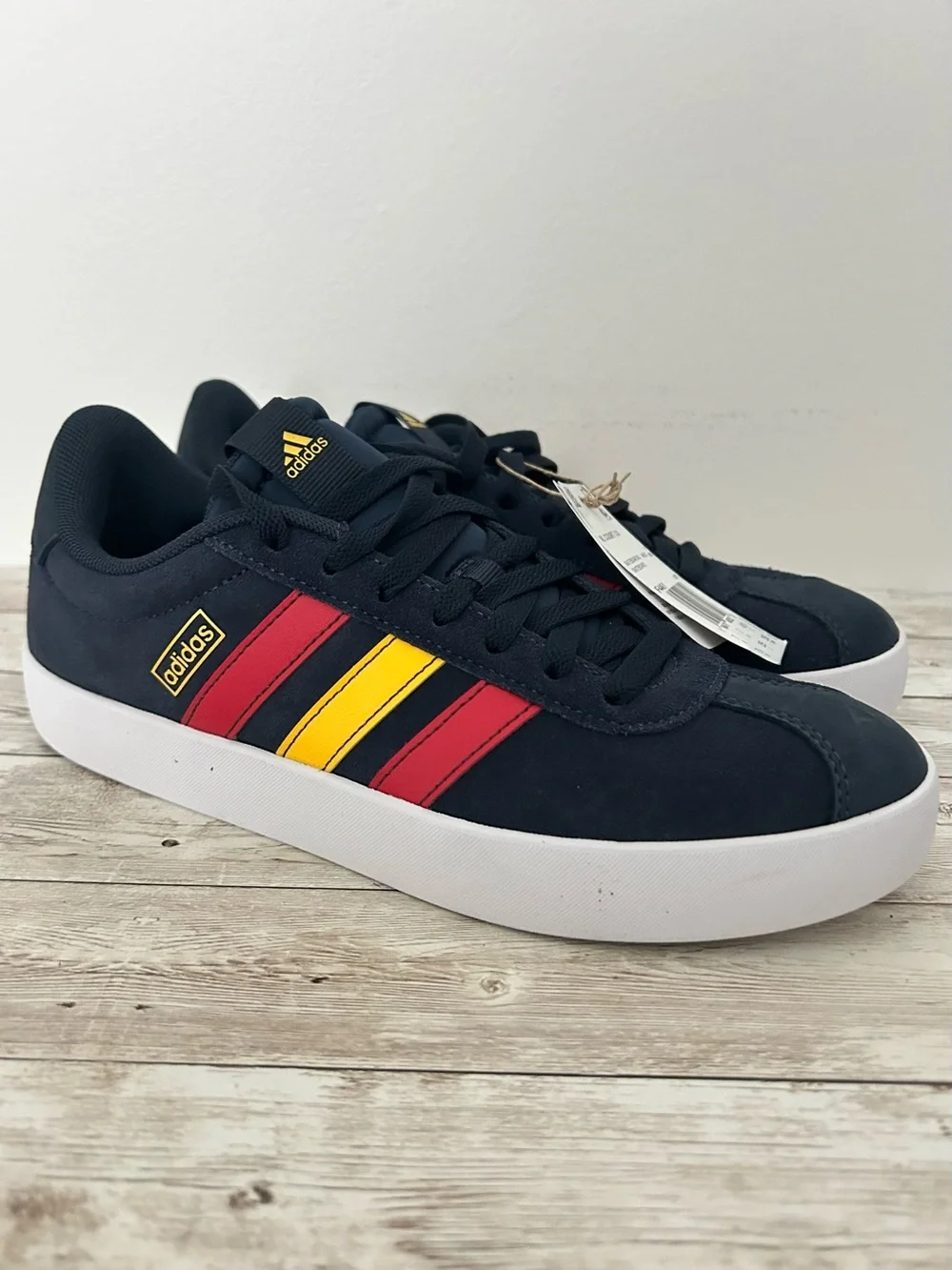 NWT Adidas Mens Vl Court 3.0 in Legend Ink Better Scarlet size 7.5 Skateboarding